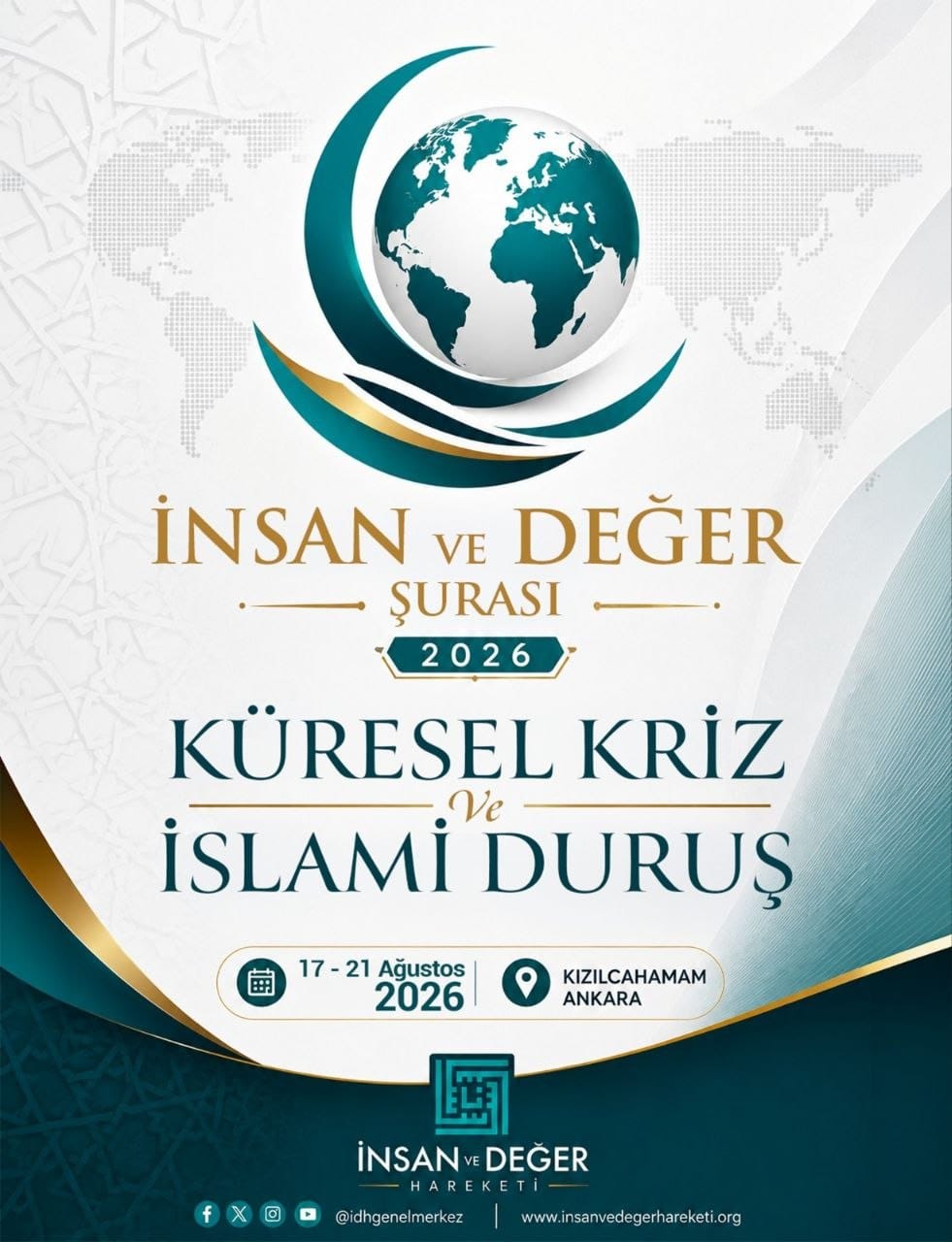 İnsan ve Değer Şurası “Küresel Kriz ve İslami Duruş” gündemiyle toplanacak.